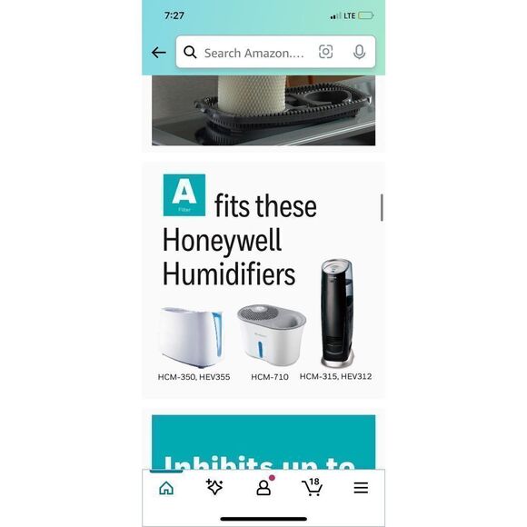 Honeywell HAC-504 2count Humidifier replacement filter A - Picture 3 of 3